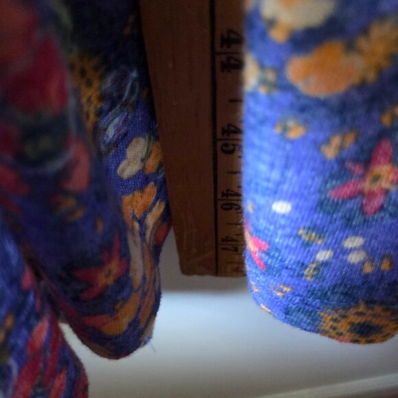 EUC LULAROE FLORAL LONG DUSTER OPEN LINEN BLEND CARDIGAN SIZE XL - Picture 7 of 14